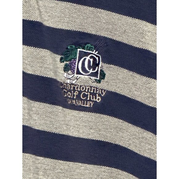 Cutter and Buck Chardonnay Golf Club Napa Valley mens stripe shirt size XL - Picture 3 of 5